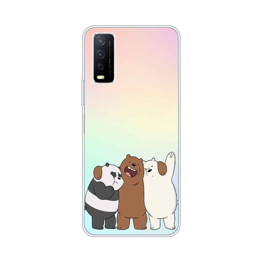 Ốp silicon Mềm In Hình Gấu We Bare Bears Cho Vivo Y85 V9 Pro V11 Pro V17 Pro Y12S Y20S Y20 Y17