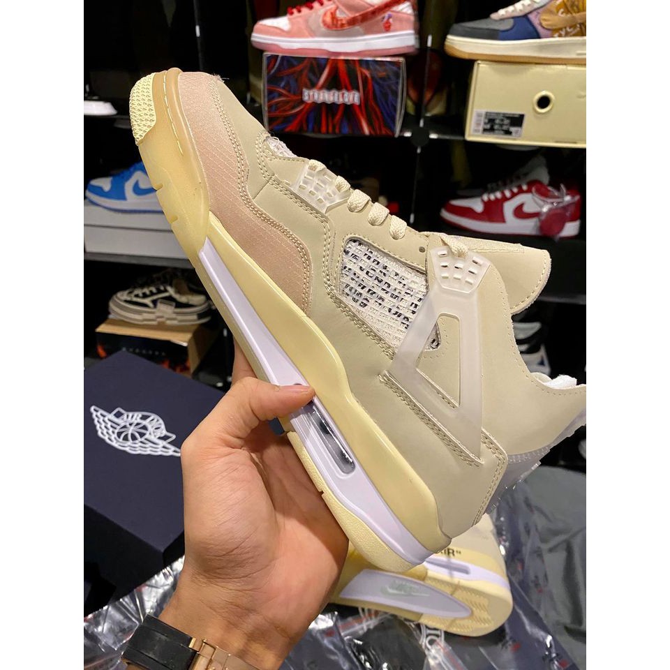 [RenStore] Giày Off White ™ x Air Jordan 4 "Cream/Sail" OW