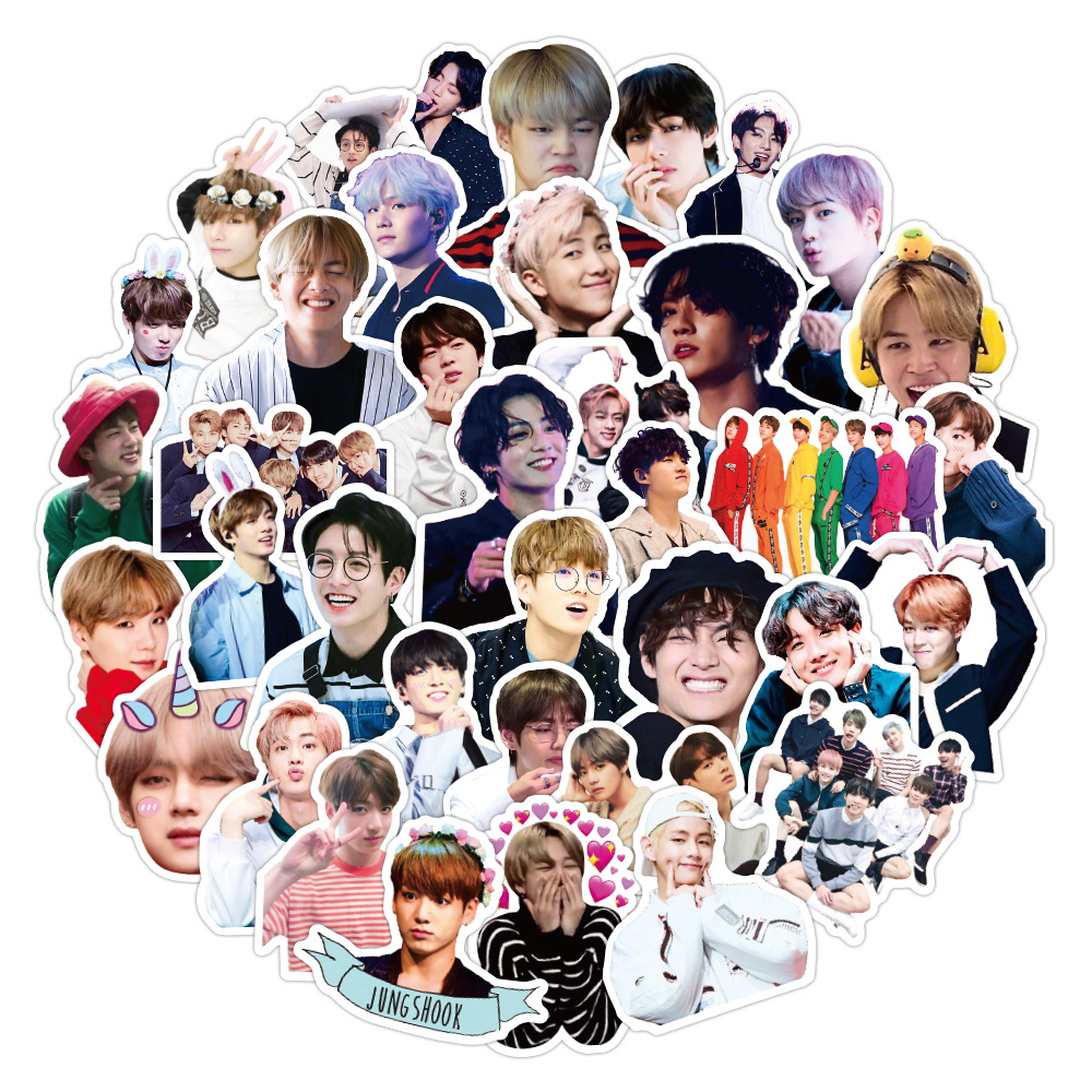 50PCS BTS combines graffiti waterproof stickers