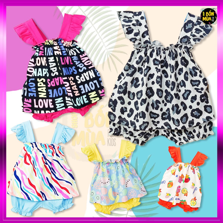 🌾 Bộ 2 Dây Coton Bé Gái Vải Mát - Shop Bốn Mùa