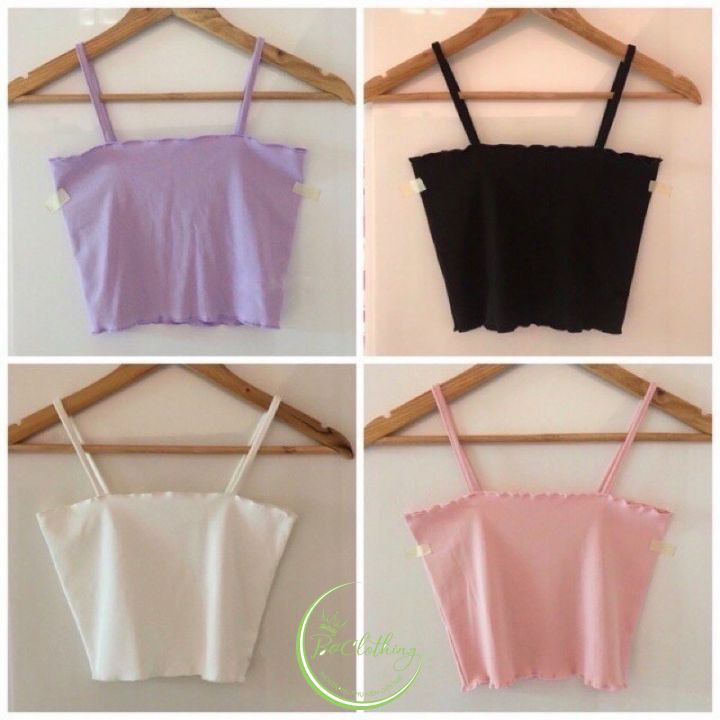 ⭐Áo Hai Dây Cuốn Biên ⭐ Croptop Vải Thun Co Dãn Bốn Chiều Freesize | BigBuy360 - bigbuy360.vn