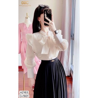 Sơ mi cổ nơ tiểu thư