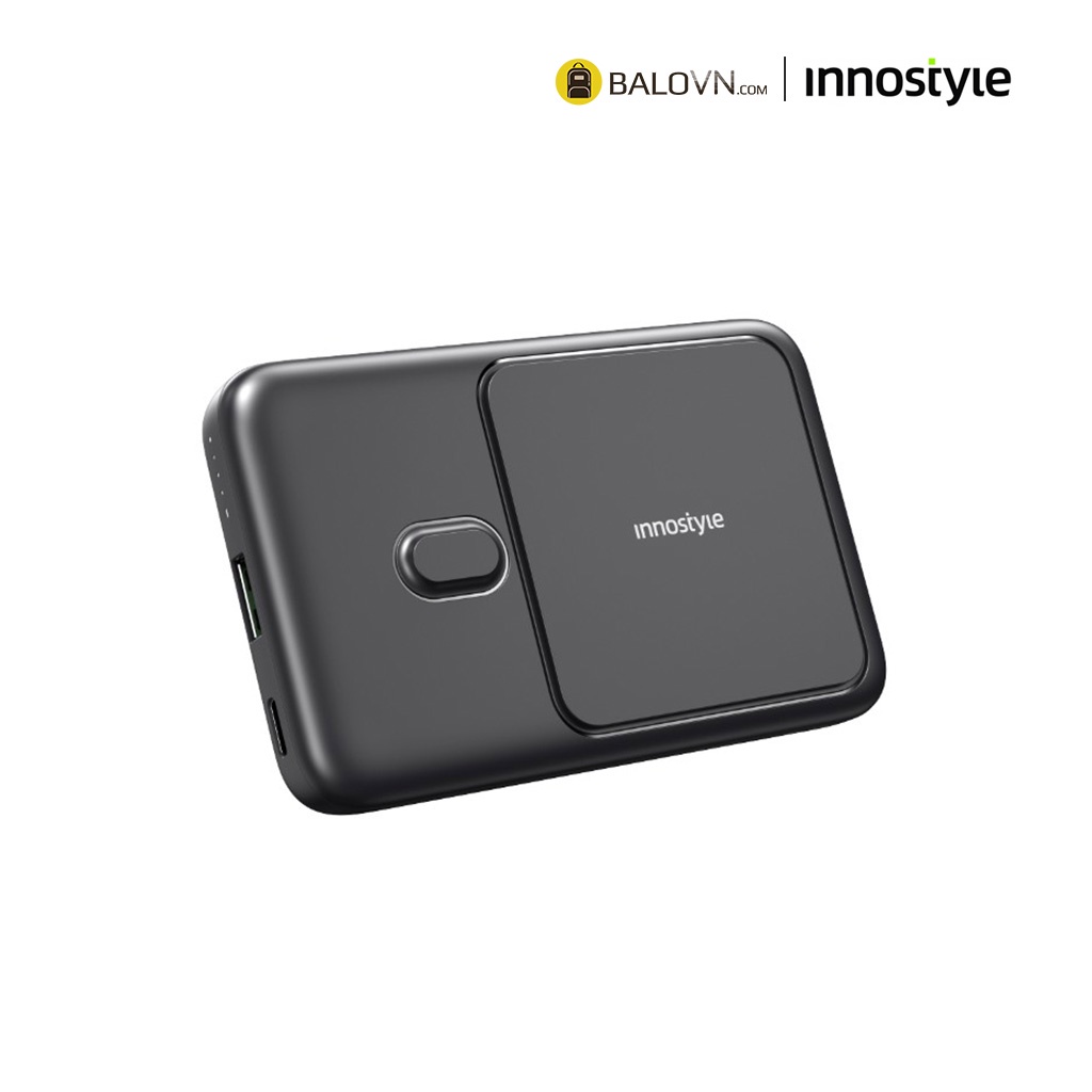 Sạc Dự Phòng Hít Từ Tính Không Dây Innostyle Powergo Magnectic wireless 15W PD/QC3.0 22.5W 10000MAH - IM22PDBLACK