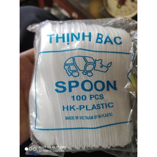 100 cái thìa nhựa chuôi ngắn