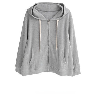 Áo Khoác Hoodie Mỏng Tay Dài Dáng Rộng Màu Sắc Xinh Xắn Cho Nữ