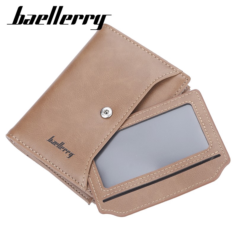 COD✔ Baellerry Wallet Men's Short Section Korean Fashion Multi-card Zipper Wallet