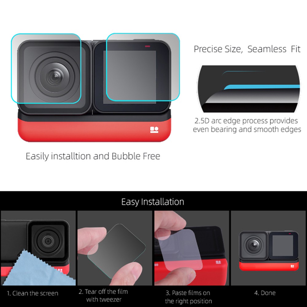 Kính Cường Lực 9h Chống Trầy Bảo Vệ Màn Hình Cho Insta360 One R