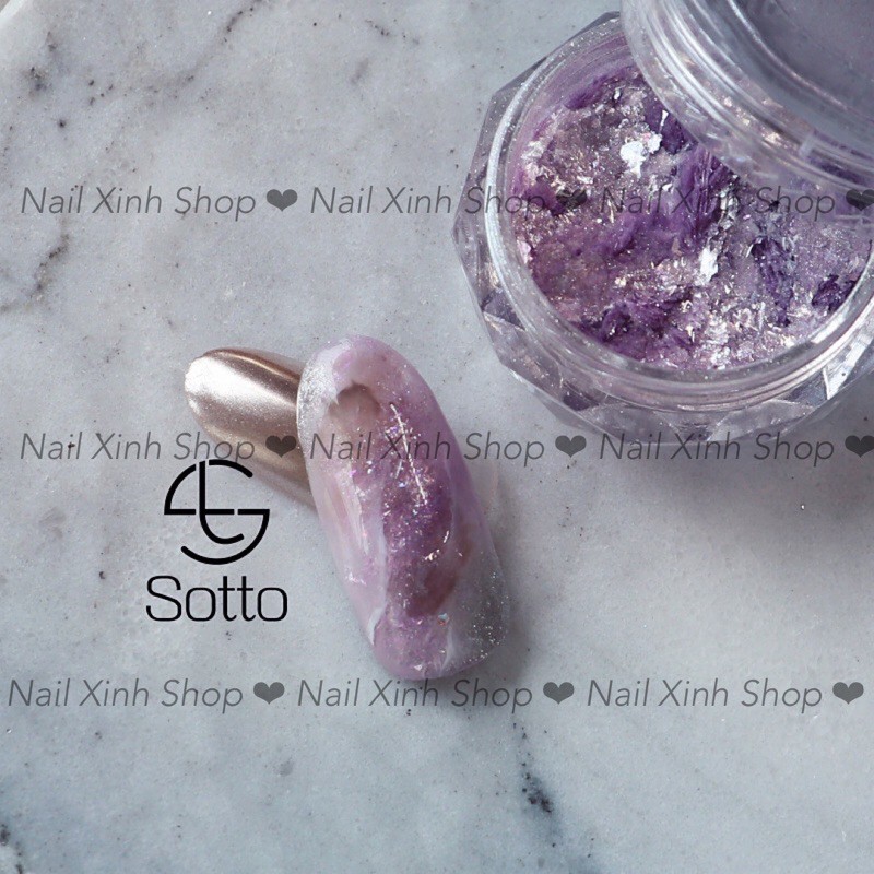 Xà cừ mỏng , kim tuyến trang trí nail đắp ẩn vân đá