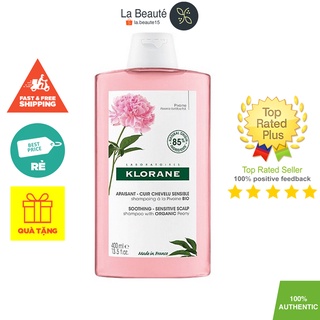  Klorane Shampoo With Peony - Dầu Gội Chiết Xuất Hoa Mẫu Đơn Cho Da Đầu Khô & Ngứa 400ml 