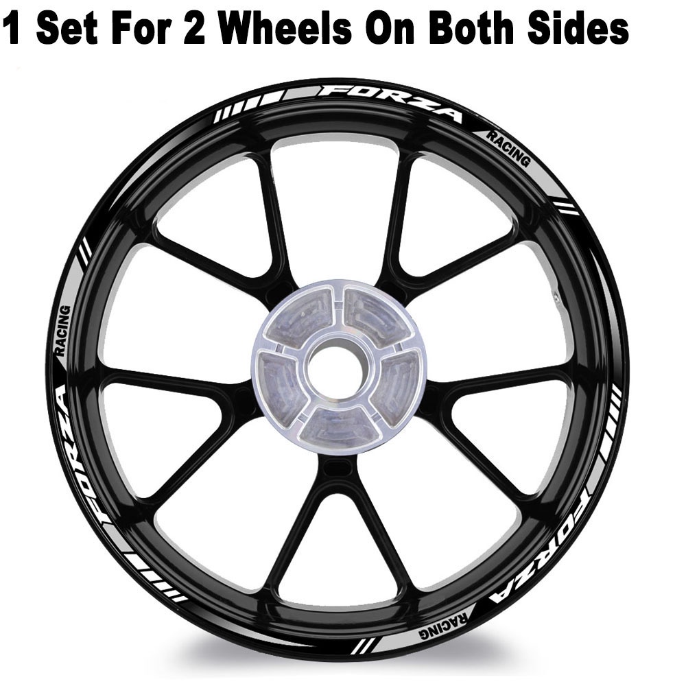 Tem phản quang bánh xe Honda FORZA Trung tâm chống thấm có sọc Phụ kiện xe máy Decal cho Honda Forza 125 250 300 350 750 MF13 2022 2021