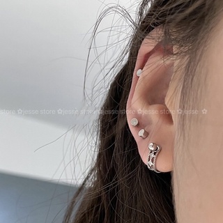 1 chiếc Khuyên thép không gỉ khối tròn T9 jesse store