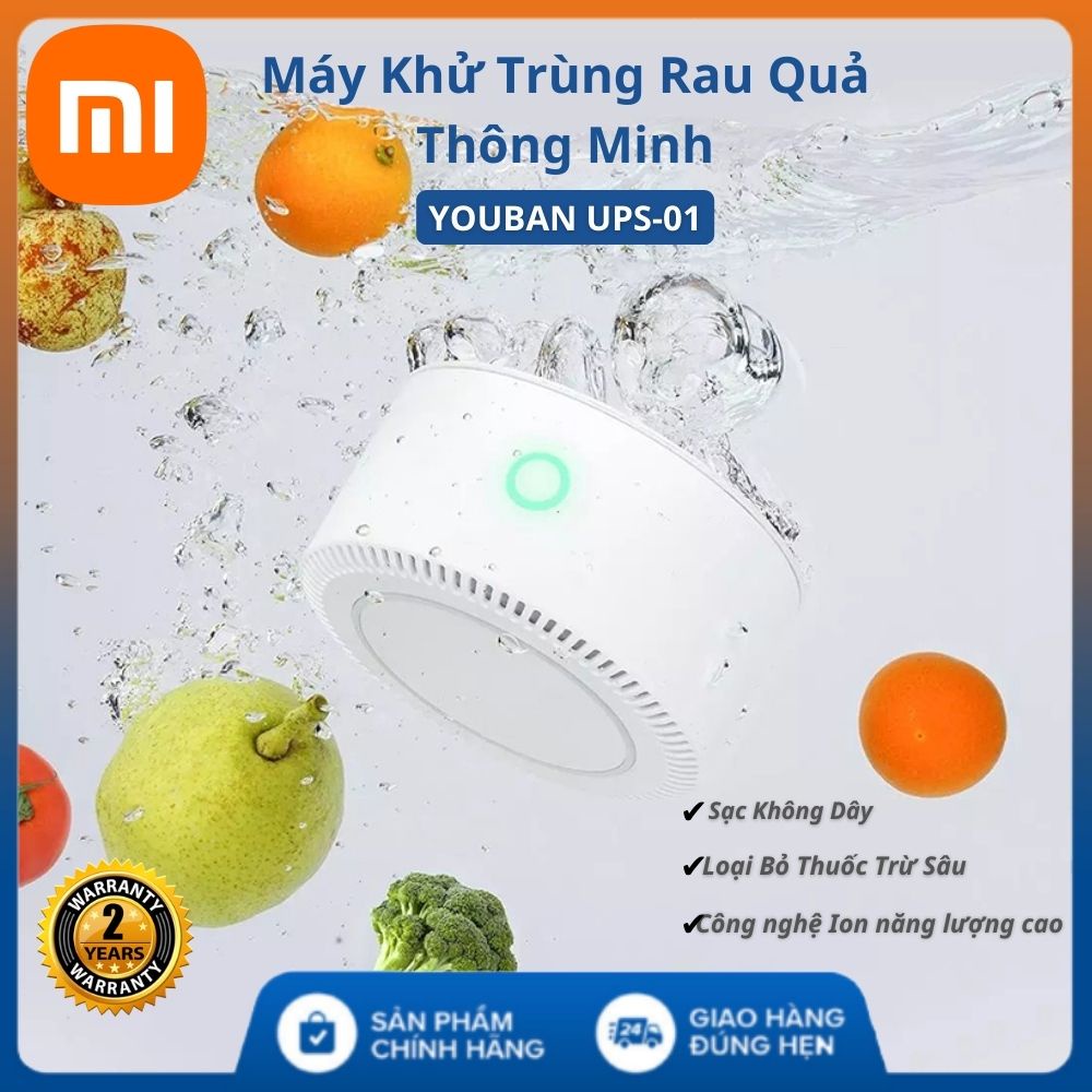 Máy rửa rau củ quả Xiaomi YOUBAN UPS-01 , khử độc tiệt trùng loại bỏ hóa chất độc hại , thịt cá , thực phẩm ozone