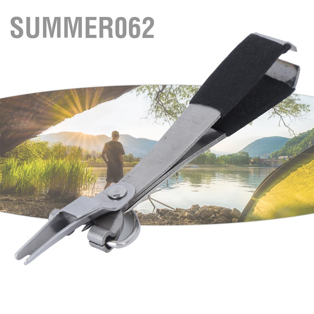 Summer062 2Pcs Fly Fishing Quick Knot Tool Fast Nail Knotter Lines Clipper Hook Eye Cleaner with Retractor