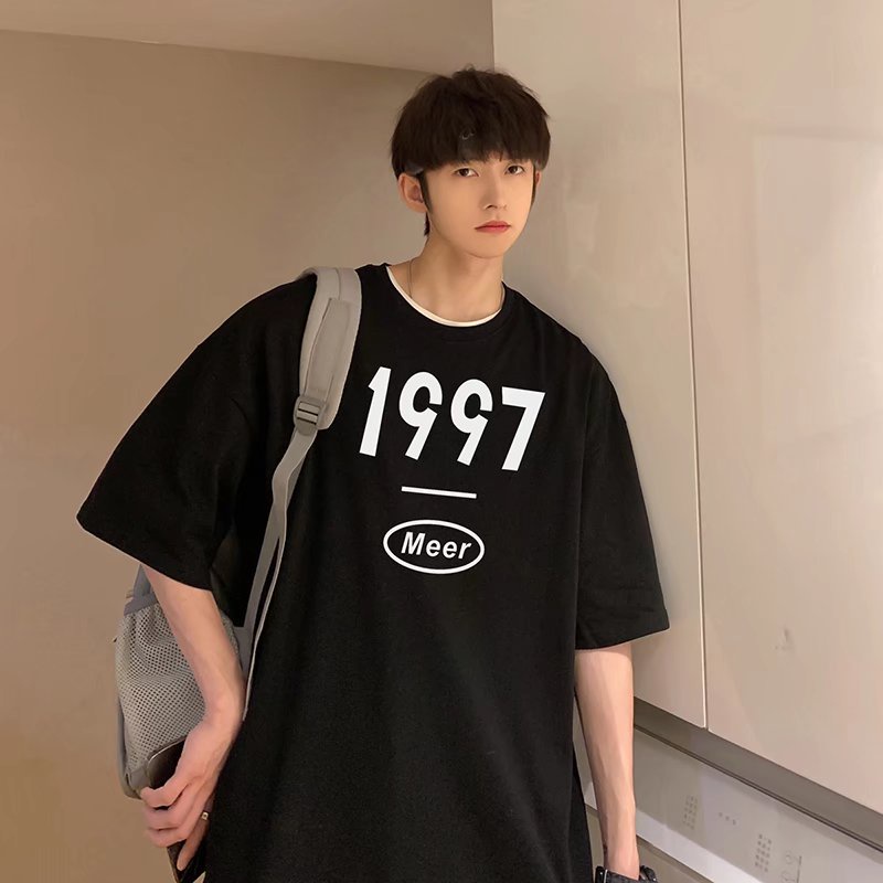 Áo Thun Nam Cổ Tròn Dáng Rộng Thời Trang Mùa Hè Size S-8XL