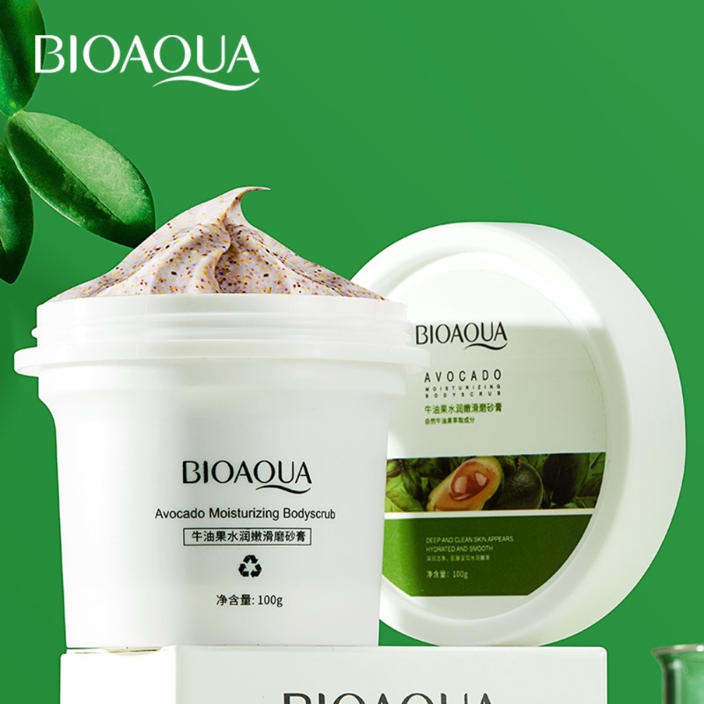 Tẩy Tế Bào Chết Tinh Chất Quả Bơ Bioaqua (100g) Dưỡng Ẩm Toàn Thân Và Mặt, Trắng Da, Loại Bỏ Mụn Cơ Thể Chính Hãng