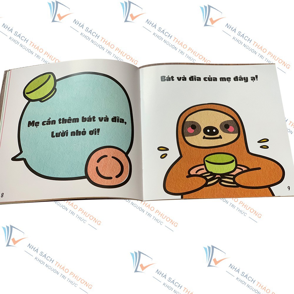 Sách Ehon kỹ năng sống - Cùng con học cách cư xử: Lười nhỏ Cảm ơn con!