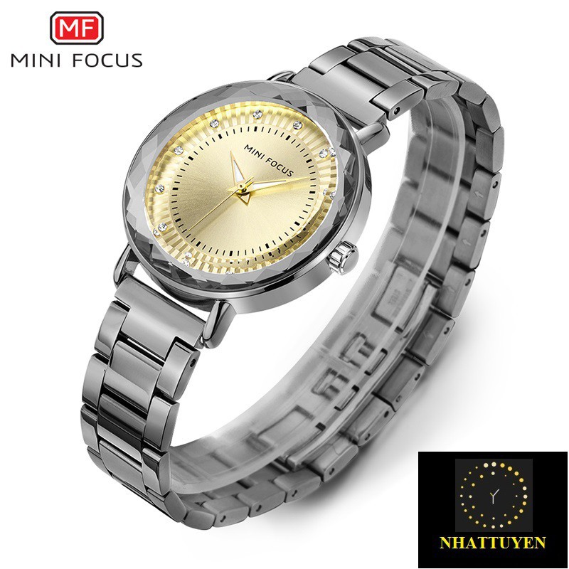 [ xả kho ] ĐỒNG HỒ NỮ MINI FOCUS 0040L MẶT TRÒN,DÂY THÉP KHÔNG GỈ