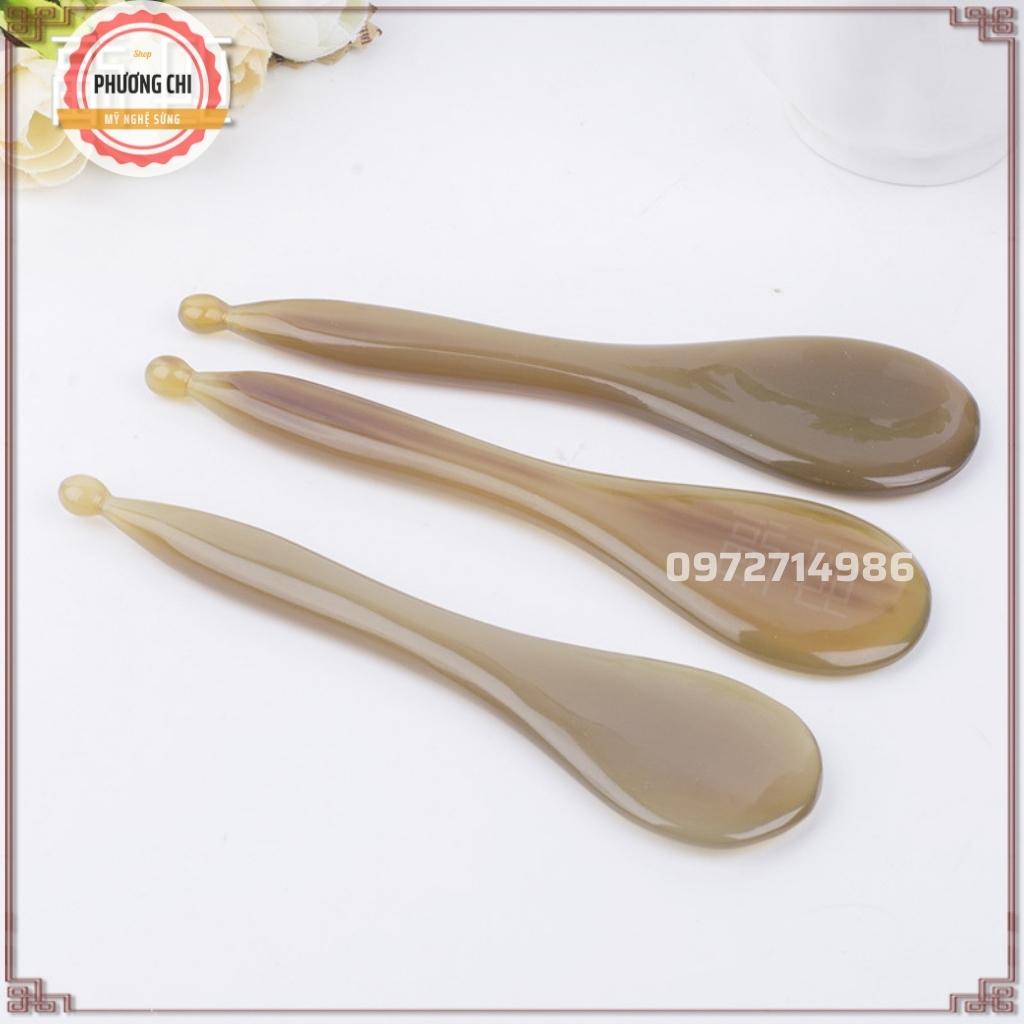 Dụng cụ massage mặt bằng sừng đầu tròn, chăm sóc làm mịn da mặt | Mỹ nghệ phương chi
