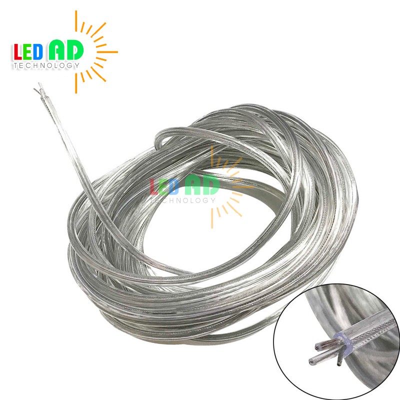 Dây Điện Trong Suốt 10m ( Cuộn To 100m) Cho Led Neonsign