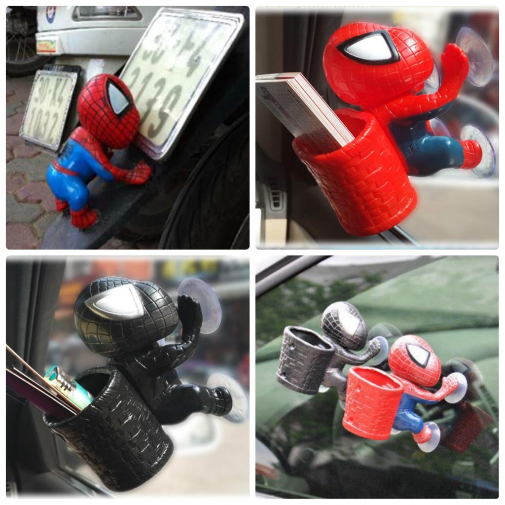 Người nhện bám đuôi xe