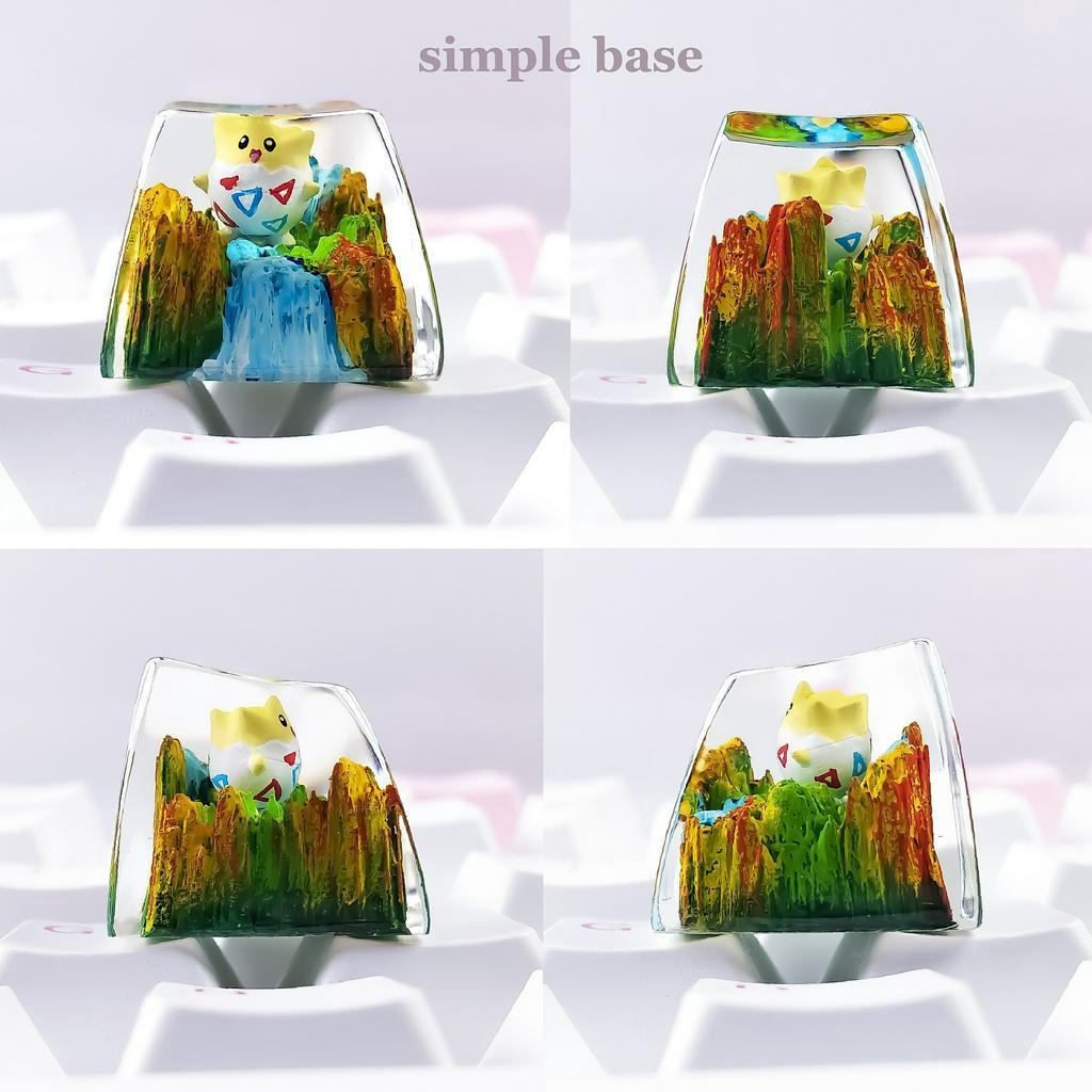 Nút bàn phím Pokemon, nút bàn phím Togepi , Bàn phím nhân vật hoạt hình - Togepi keycap, POKÉMON Artisan Keycap