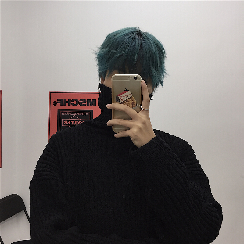 Áo Sweater Cổ Lọ Phong Cách Retro Đường Phố