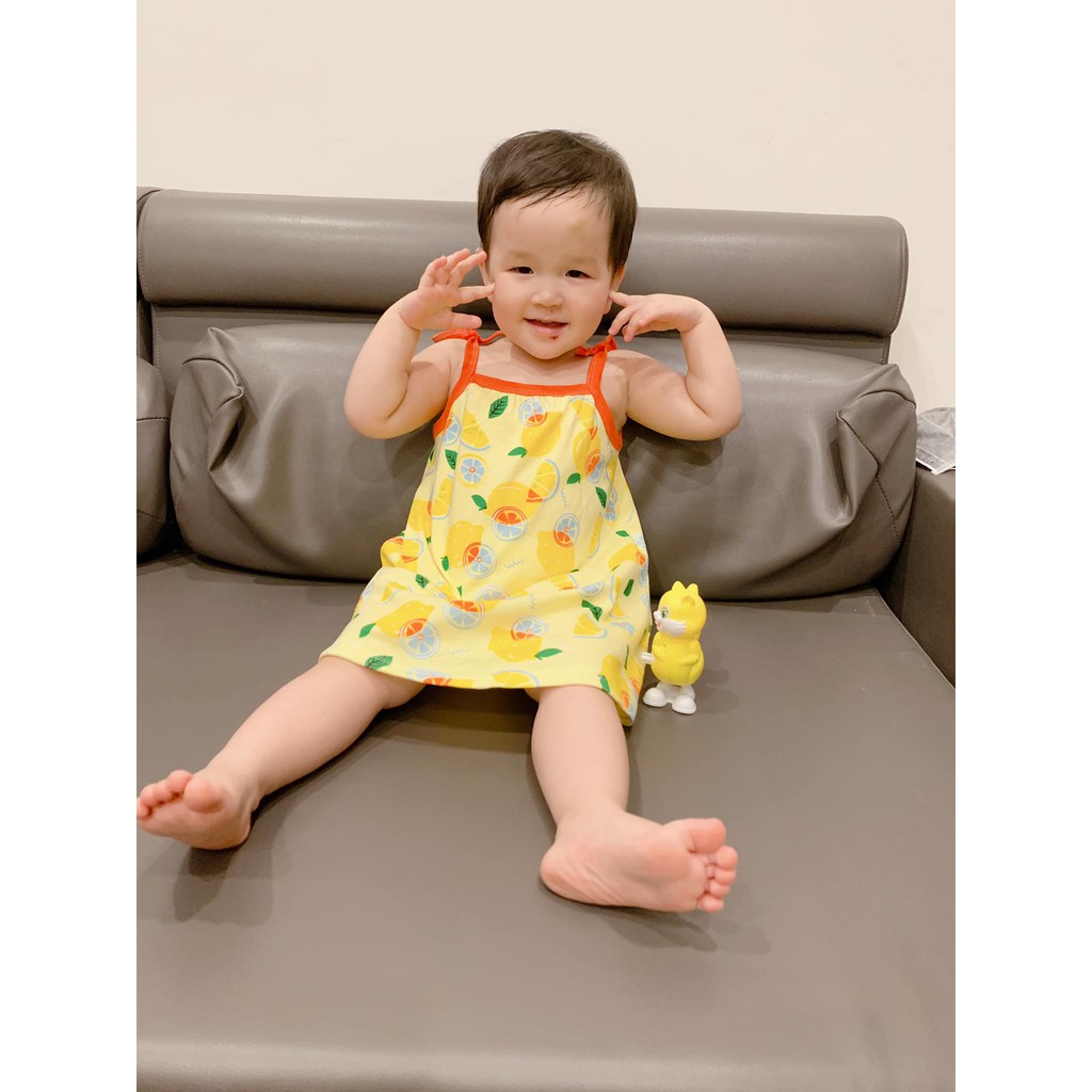 XẢ LỖ ☀️ Váy cotton bé gái vnxk carter siêu xinh 🌈 Váy 2 dây cho bé cotton vnxk siêu mát mẻ - Lá Kids Shop