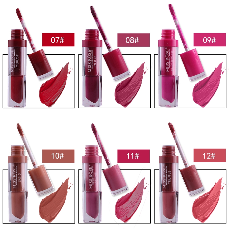 24 Color Liquid Waterproof Long-lasting Matte Lipstick Non-stick Cup Lip Gloss Makeup