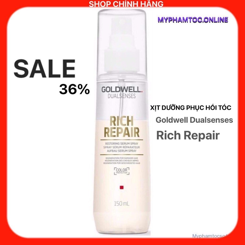 XỊT DƯỠNG PHỤC HỒI GOLDWELL RICH REPAIR 150ML ĐỨC