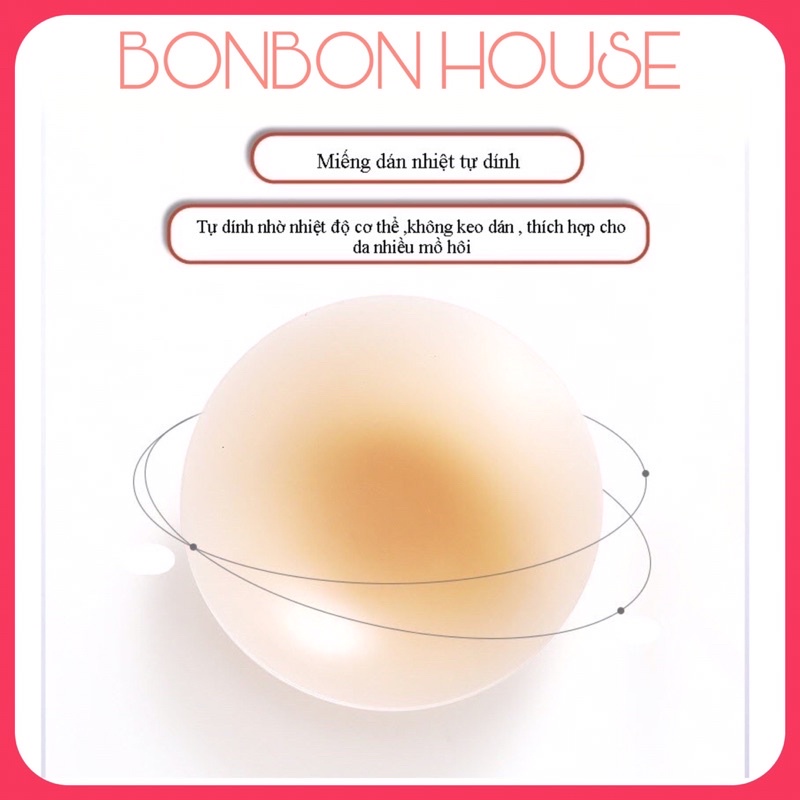 Miếng Dán Ngực Silicon Tự Thân Không Keo, Dán Ngực Chân Không Tàng Hình