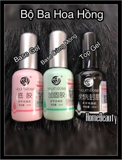 Cặp Base Gel -Top Gel Hoa Hồng