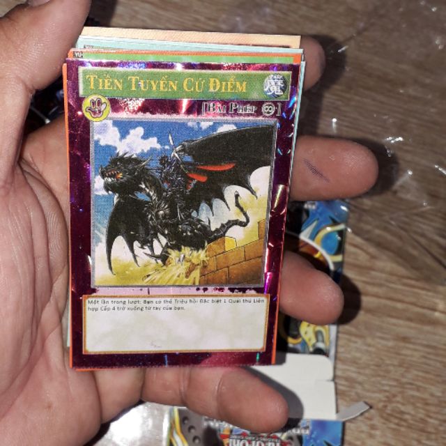 Combo 125 thẻ bài Yugi oh phiên bản tiếng việt hoặc tiếng Anh bằng giấy bóng cứng