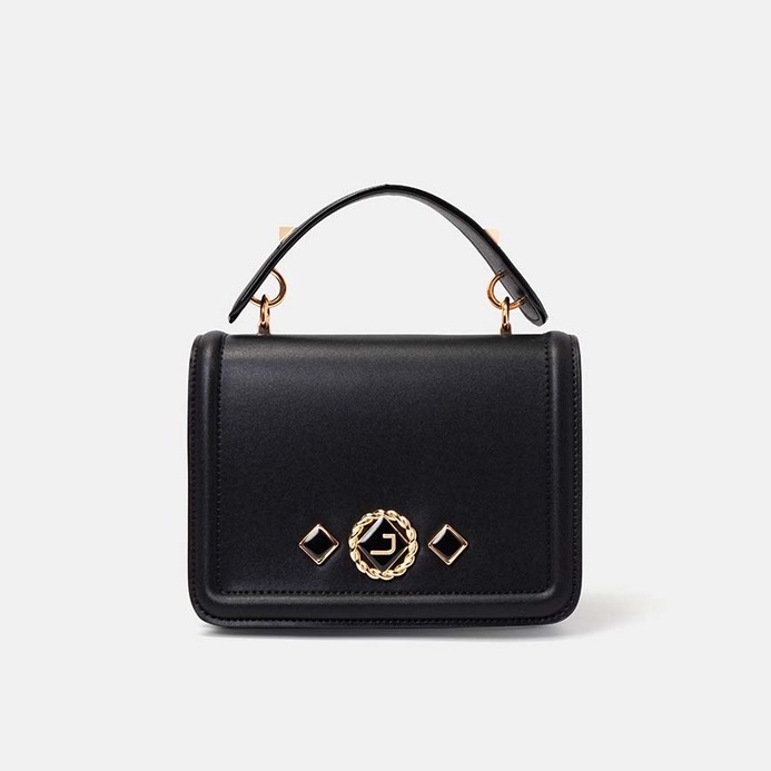 Túi Xách Nhỏ Nữ Thời Trang JUNO Thân Xếp Cạnh Khoá Trang Trí TXN554