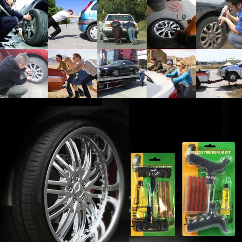 Bộ Dụng Cụ Sửa Chữa Lốp Xe Có Dải Cao Su Tháo Gỡ Nhanh Cho Xe Hơi Xe Tải Xe Máy 8