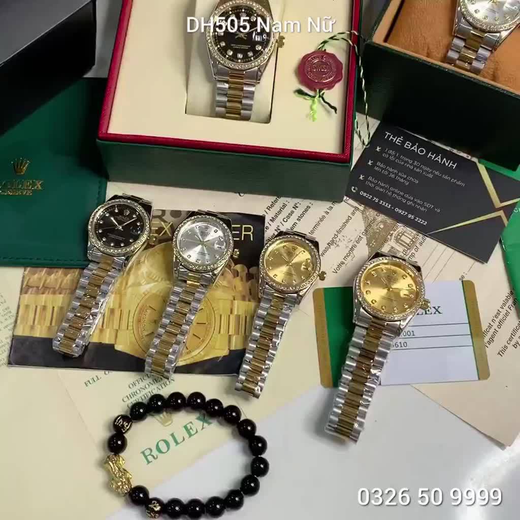 [Fullbox - Bảo hành 12 tháng] Đồng hồ nam Rolex đính viền đá dây kim loại đúc đặc cao cấp bảo hành 12m rolex-shop | BigBuy360 - bigbuy360.vn