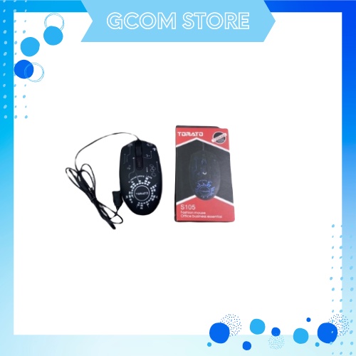 Chuột gaming máy tính có đèn led 7 màu chuyển tiếp Tomato S105 GCOM