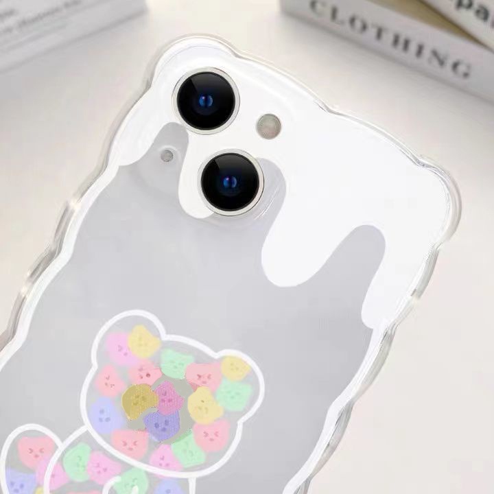 Ốp Điện Thoại TPU Mềm Hình Gấu Cho IPhone 13 12 Mini 11 Pro Max 7 8 Plus X XR XS SE 2020 6 6S