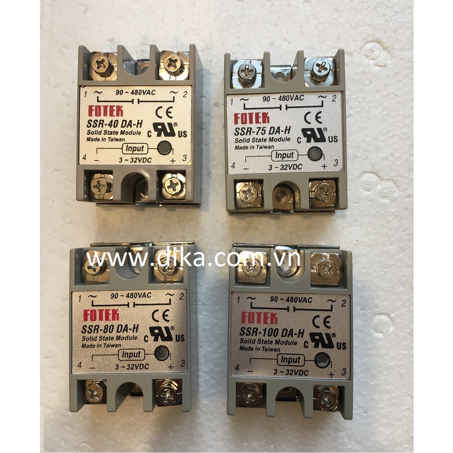 Relay bán dẫn Fotek SSR-40DA-H, SSR-75DA-H, SSR-80DA-H, SSR-100DA-H