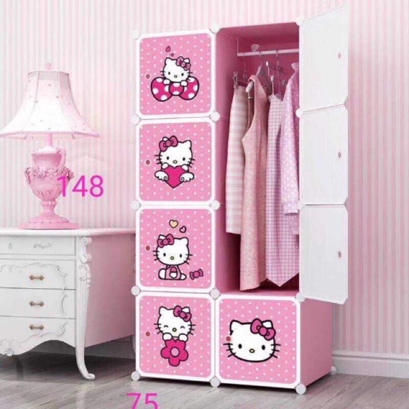 TỦ NHỰA GHÉP 8 Ô SÂU 47cm. Tặng kèm 1 treo đồ. Mẫu siêu nhẹ nhàng