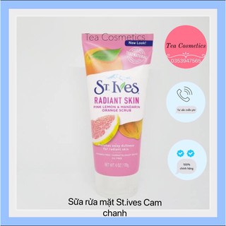 Sữa rửa mặt tẩy tế bào chết ST. Ives Radiant Skin Pink Lemon & Mandarin Orange Scrub 170g