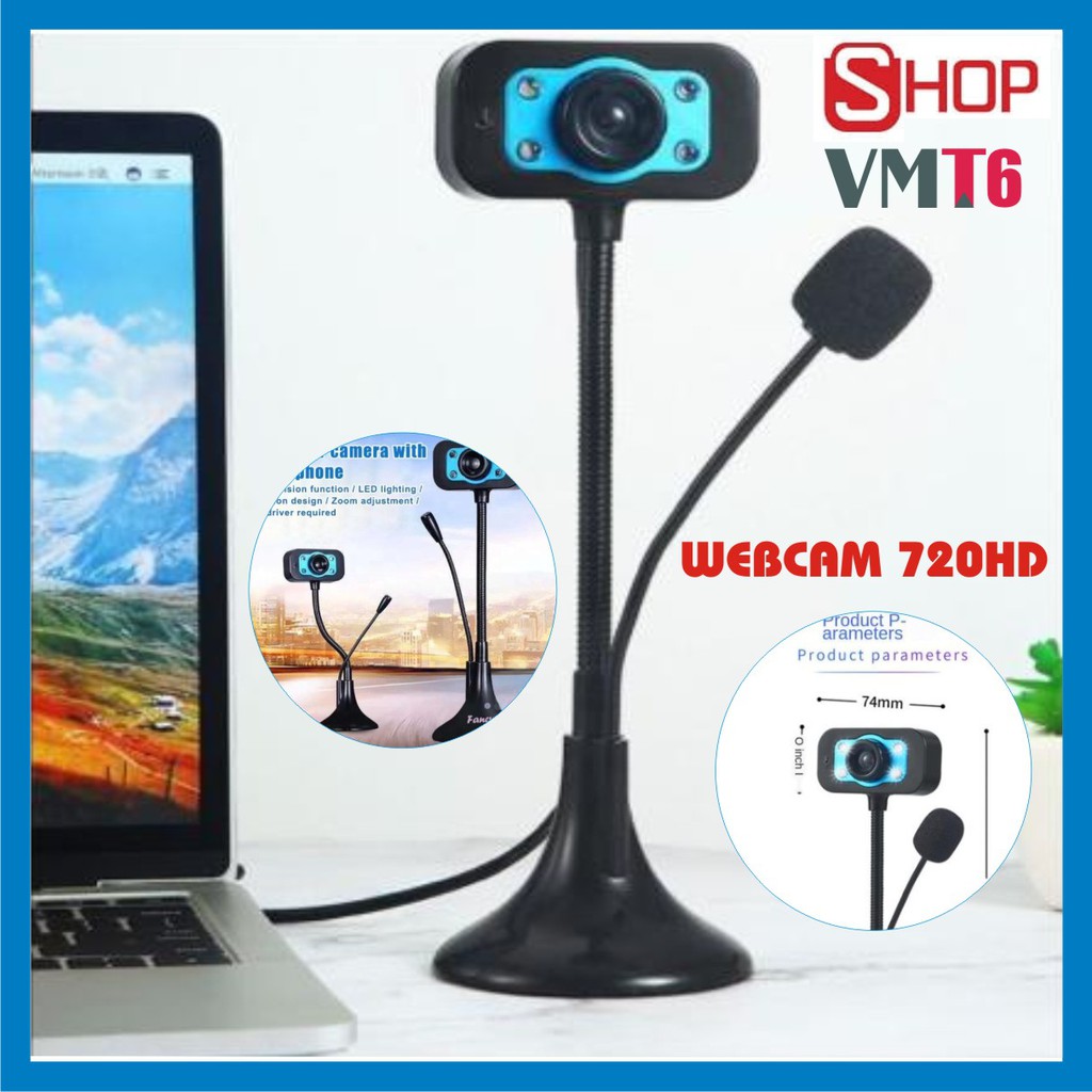 [Giá sập sàn] Webcam bàn 720p HD - Siêu nét đàm thoại dạy học và học trực tuyến - Bảo hành 6 tháng ! ( KHÔNG LED ) | BigBuy360 - bigbuy360.vn