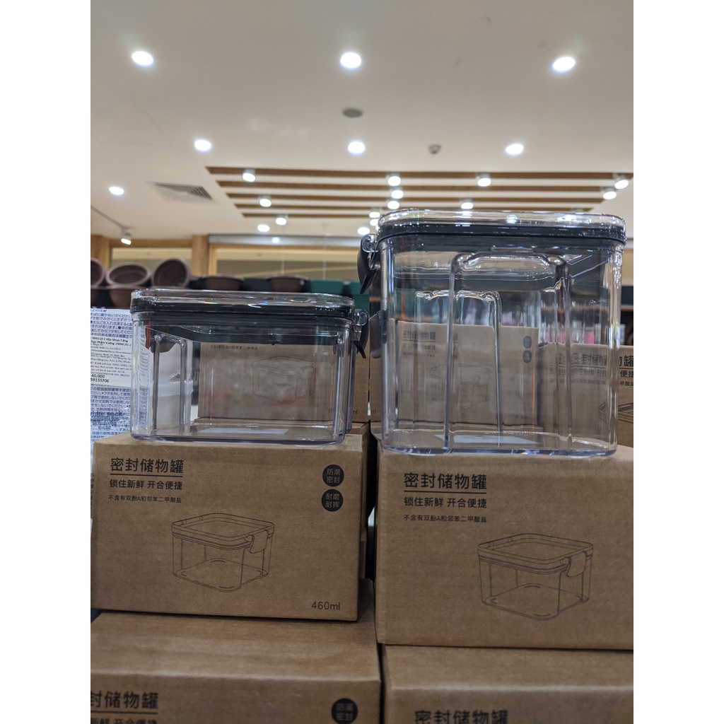 Hộp đựng thực phẩm kín bảo quản tốt chống ẩm ngăn nắp cho nhà bếp 700ml, 1300ml,  - Peehomedecor