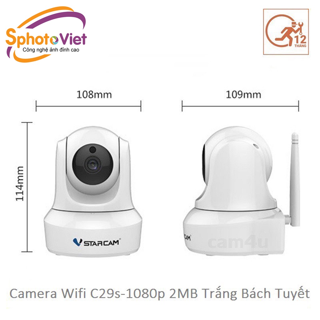 Camera Wifi IP Vstarcam C29s FHD 1080p Trắng