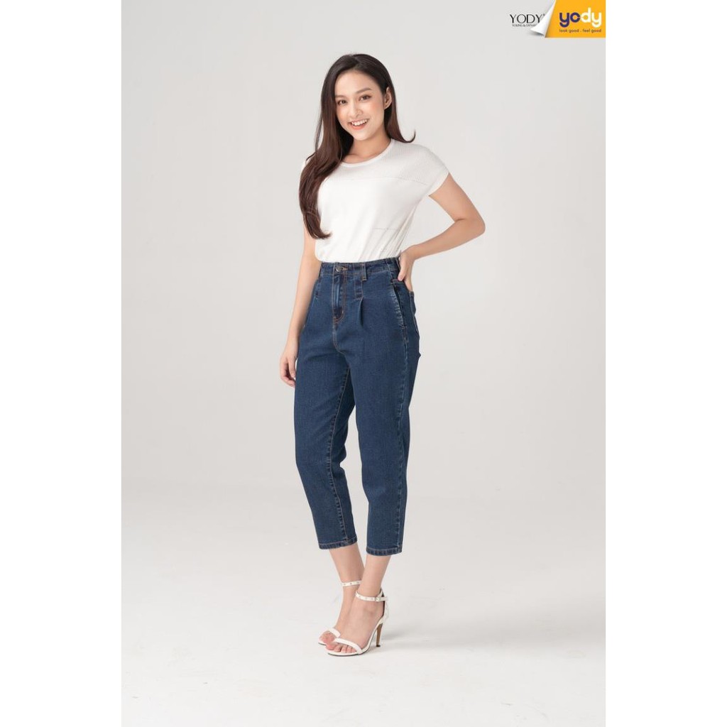 Sale Tết-  Quần Jean Nữ Baggy Cạp Liền Co Giãn YODY az1 ˇ >
