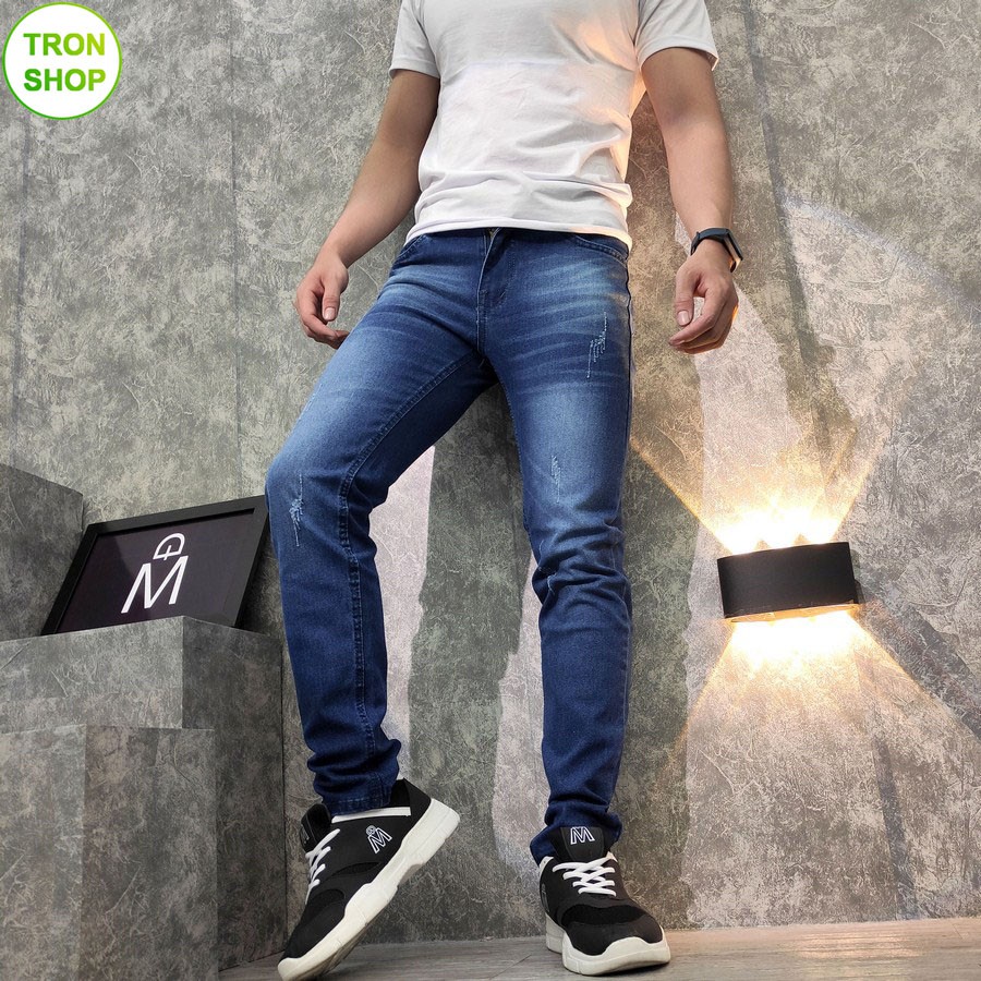 Quần jean nam co giãn vải jean dày chất lượng TS795 Tronshop