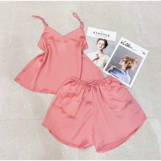 [Siêu Hot] Đồ Ngủ Cao Cấp 🍀 Bộ Hai Dây Lụa Thái Cổ V Chất Liệu Mát Lịm MS01