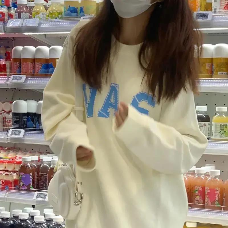 NRVP Áo Thun Nữ Dài Tay Cổ Tròn Thời Trang Hàn