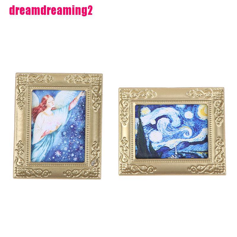 Tranh Sơn Dầu Trang Trí Nhà Búp Bê Tỉ Lệ 1: