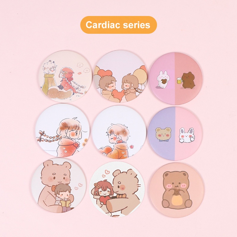 Phim hoạt hình gương gương nhỏ cầm tay trang điểm gương gương cầm tay gương Giáng Sinh hoạt động gương