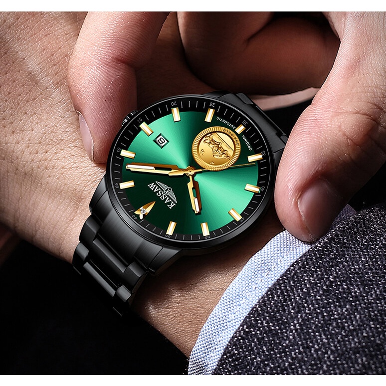 Đồng hồ nam chính hãng KASSAW K228-2 Kính sapphire ,chống xước,Chống nước ,BH 24 tháng,Máy cơ (Automatic) ,dây kim loại